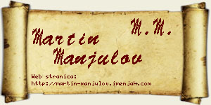 Martin Manjulov vizit kartica